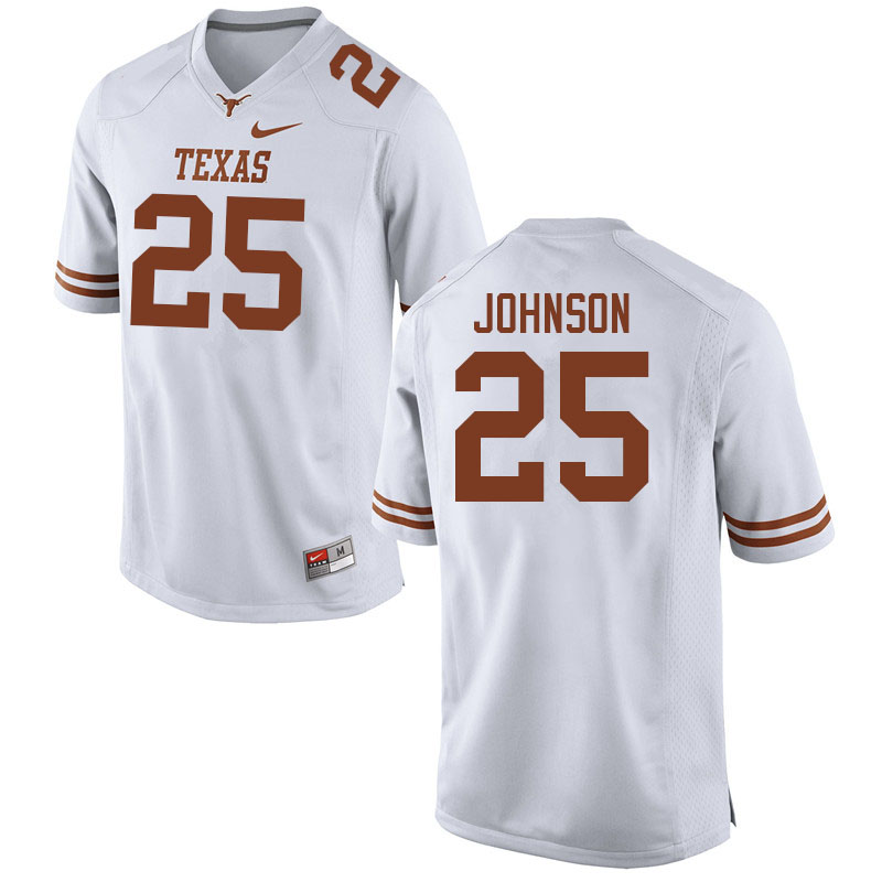Men #25 Trevell Johnson Texas Longhorns College Football Jerseys Sale-White